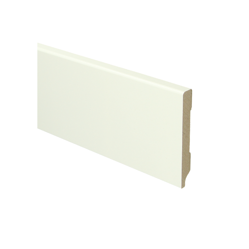 MDF Moderne plint 90x12 wit voorgelakt RAL 9010