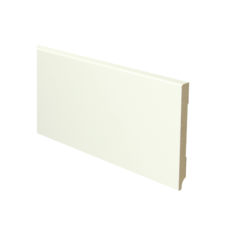 MDF Moderne plint 120x12 wit voorgelakt RAL 9010