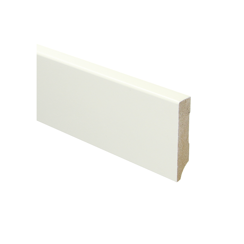 MDF Moderne plint 70x15 wit voorgelakt RAL 9010
