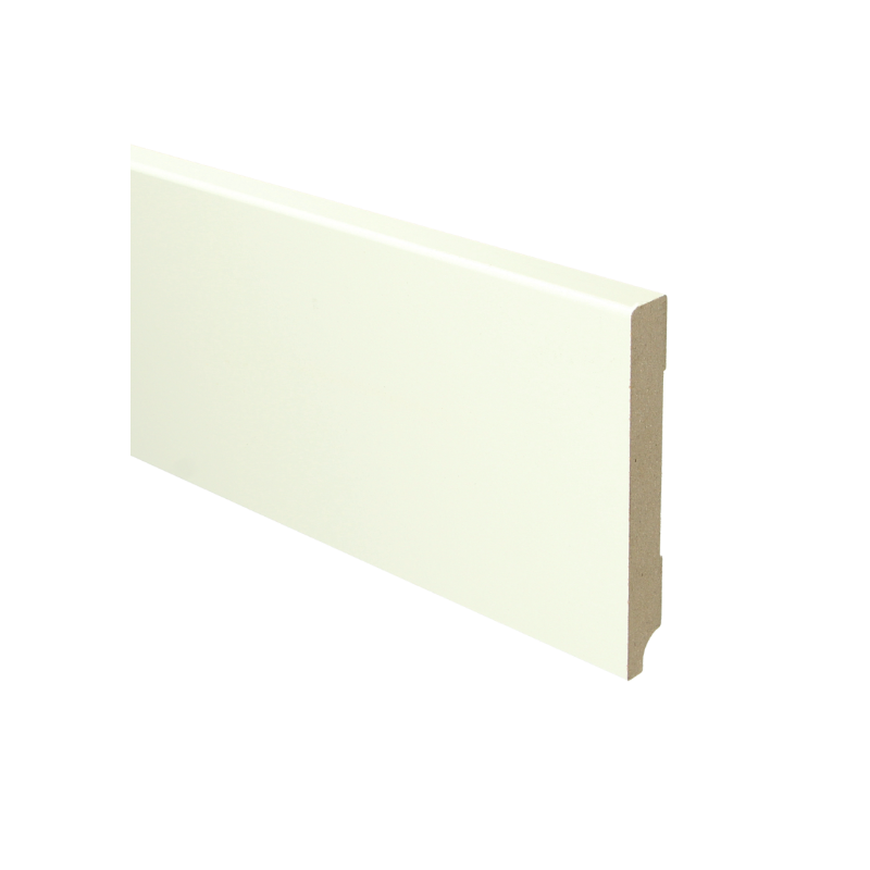 MDF Moderne plint 120x15 wit voorgelakt RAL 9010