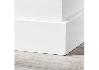 MDF Moderne plint 120x12 wit voorgelakt RAL 9010