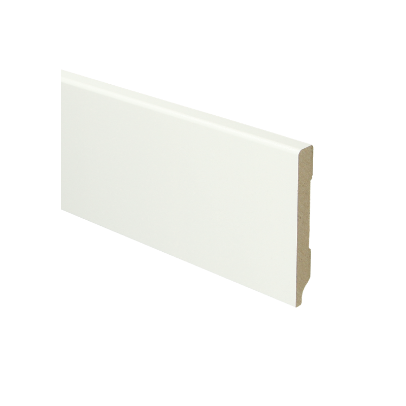 MDF Moderne plint 90x12 voorgelakt RAL 9016