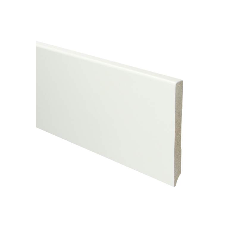 MDF Moderne plint 120x15 voorgelakt RAL 9016