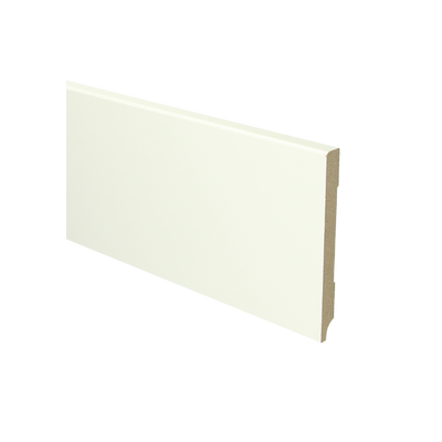 MDF Moderne plint 120x12 wit voorgelakt RAL 9010