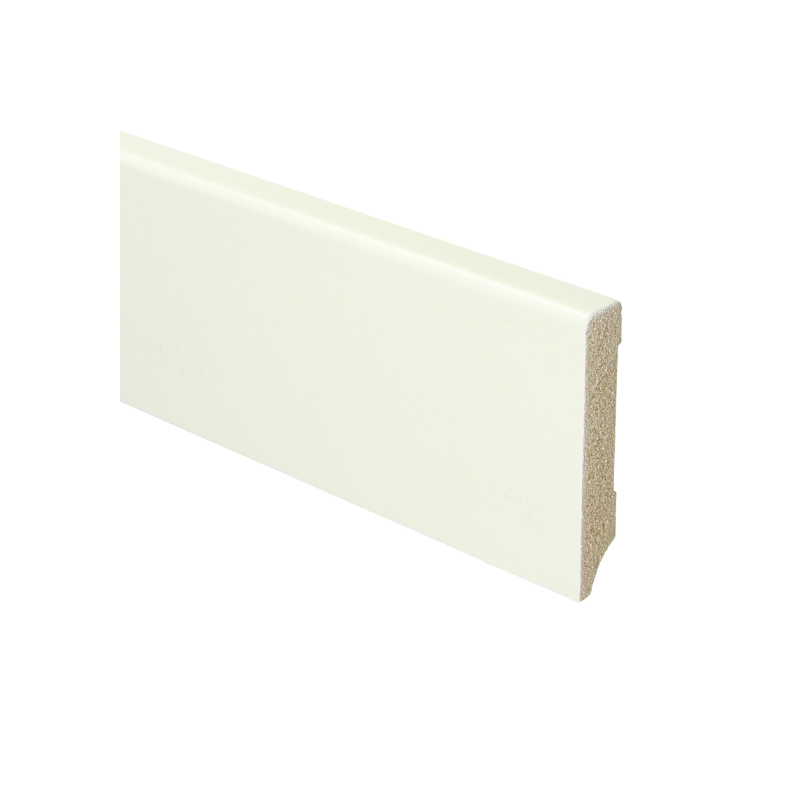 MDF Moderne plint 70x12 wit voorgelakt RAL 9010