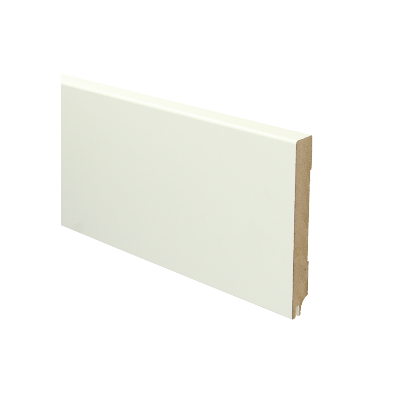 MDF Moderne plint 120x15 wit voorgelakt RAL 9010
